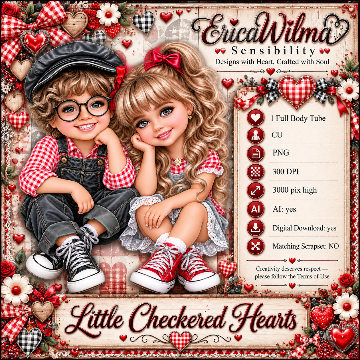 (image for) EW AI Tube - Little Checkered Hearts 2026